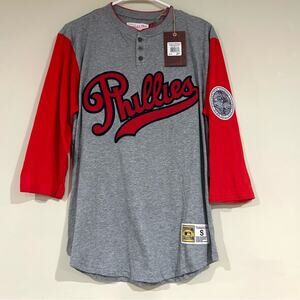 Mitchell & Ness Philadelphia Phillies Baseball Henley Shirt